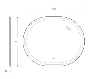 Зеркало Cezares с подсветкой и подогревом CEZARES CZR-SPC-GIUBILEO-1000-800-TCH-WARM